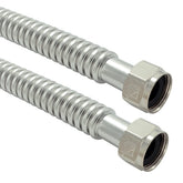TT FLEX water heater connector corrugated 24in demonstrates flexible, leak-free fit for tight spaces.