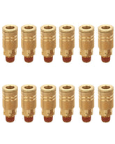 TTANYA Hardware 1/4-inch brass male coupler close-up for durable air tool connections