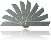 TTOVIA 50-pack 25mm blades showing snap-off segments for continuous cuts