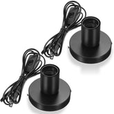 Tuanse polished metal desktop lamp base in black with anti-slip bottom for stability