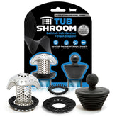 TubShroom Ultra inside drain catching hair to prevent clogs