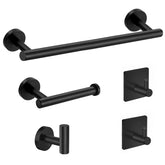 Tudoccy 24-inch towel bar in matte black for towels and robes.