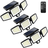 Tuffenough solar outdoor lights with remote control illuminate entryways efficiently