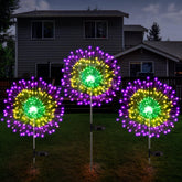 Tujoe Mardi Gras 120-LED solar lights brighten outdoor spaces with carnival charm.