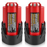 TUKOPK 12V 4000mAh battery pack front view for Milwaukee compatibility, ready for long tool runs