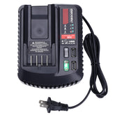 Tulepowceeng CMCB104 fast charger front view, compact design for quick charging.