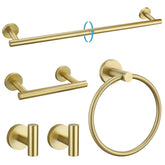 TURS Brushed Gold 23-6-inch towel bar for organized baths