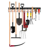 TVKB 34-inch all-metal garden tool organizer on wall for sturdy garage storage