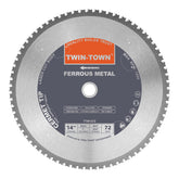 TWIN-TOWN 14-inch cermet blade with 72 teeth for dry cutting mild steel