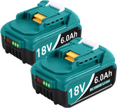 Twupixy 6.0Ah 18V replacement battery for Makita with LED indicator for quick status check