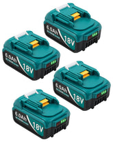 Twupixy 18V 6.0Ah four-pack battery for Makita, extended runtime.