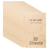 TX liteart Baltic Birch Plywood 20-pack collection shows versatile sheets for laser cutting