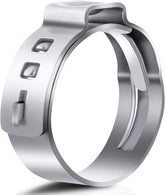 UCANVIN 3/4 inch PEX clamp ring close-up showing durable stainless steel performance