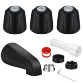 UCDEDT matte black shower trim kit front view showing modern, durable finish