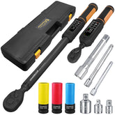 Uharbour digital torque wrench 1/2 drive displays precise readings for heavy-duty tightening.