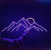 Ulalaza mountains sunrise neon sign creates a dramatic focal point in any room.