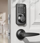 Ulecoce keyless entry deadbolt with handle for front door enables quick, secure entry.