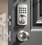 Ulecoce keyless entry keypad with handle set for secure home access and rentals