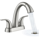 Ultimate Unicorn brushed-nickel faucet front view for a modern bathroom.
