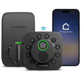 ULTRALOQ Bolt front view shows sleek, weather-ready design for secure entry.