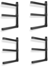Ultrawall 3-Level wall mount lumber rack in black for organized garage storage