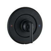 Ultrimkit matte black shower trim kit shows Moen compatibility and sleek style.