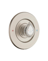Ultrimkit knob handle in brushed nickel for smooth shower control