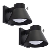 UME 2-pack outdoor wall lights mounted on wall with dusk-to-dawn illumination.