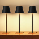 UME 3-pack cordless table lamp pack shot showing versatile ambient lighting across rooms
