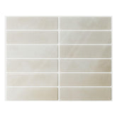 Umedol backsplash tiles close-up showing interlock seams for easy DIY installation