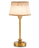 UMEXUS rechargeable cordless lamp base offers compact, stylish support for small tables.