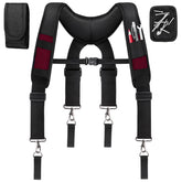 UMYLOV tool belt suspenders, front view, for comfortable all-day wear.
