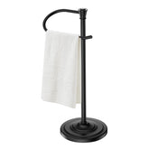 UNCONSIL black towel holder stand base showing weighted stability.