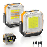 Unibrite dual-sided rechargeable work light with LED and COB for versatile tasks
