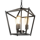 Unicozin Black Lantern Pendant Light with three bulbs illuminates kitchen islands.