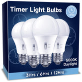 UNILAMP timer LED light bulb 4-pack with built-in daily automation for convenience
