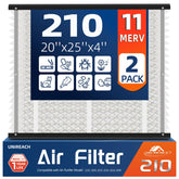 UNIREACH 210 replacement filter with folded metal bars for sturdy support and airflow.
