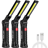 UNUSROOM LED work light with 360° rotation for hands-free car repairs.