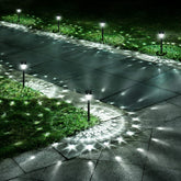 URAGO solar lights outdoor 10 pack with bright Mandala pattern for inviting walkways at dusk