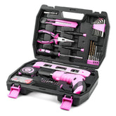 URASISTO 3-6V cordless pink screwdriver for quick home tightening and drilling.