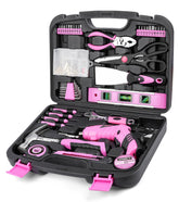 URASISTO pink tool set inside box helps organize essentials for quick projects