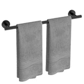 USHOWER matte black towel bar 24in mounted on wall for compact bathrooms