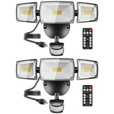 USTELLAR 55W plug-in flood light ready for quick setup and porch visibility.
