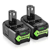 UTRBATT 6500mAh 18V battery front view for extended tool runtime.