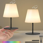 uuffoo 2pc rechargeable table lamp black—portable lighting for any room.