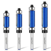 UwinVwin flush trim bit top-bottom bearings for precise one-half inch edge cuts