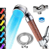 Vacto LED handheld shower head set front view for a sleek bathroom upgrade