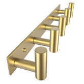 VAEHOLD coat rack wall mount gold five-hook design for versatile organization.