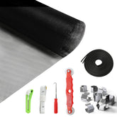 VAKEEN window screen repair kit 48x118 assembly shows sturdy, pet-proof mesh for durable use