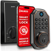 VALKCO V5O5BF smart door lock front view with secure, convenient entry